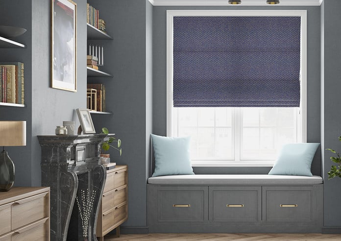 Sicily, Blue - Twist&Fit Roman Blind - Image 3